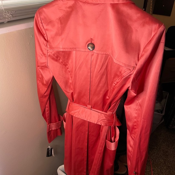 Coral Trench Coat - Picture 6 of 7
